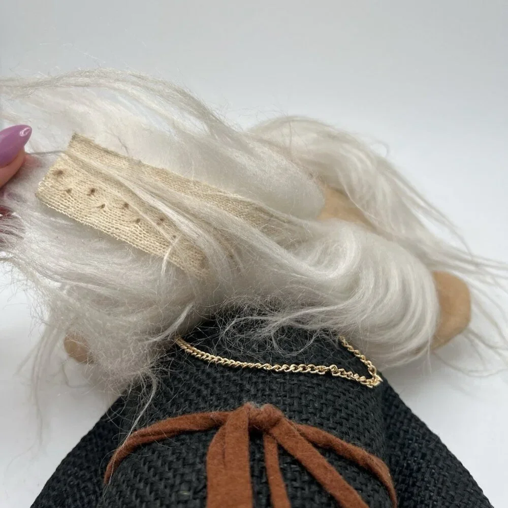 Vintage 60s Gunderful Creation Wizard Dwarf Plush Weighed Doll Japan 9” Gund